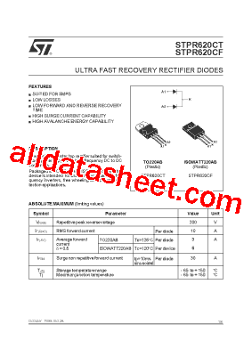 STPR620CT型号图片