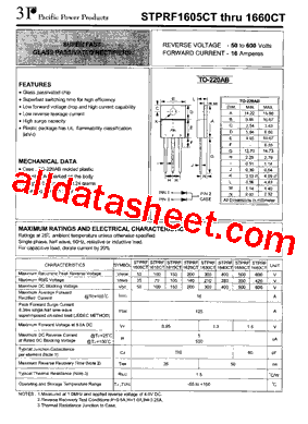 STPRF1605CT型号图片