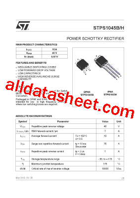 STPS1045B型号图片