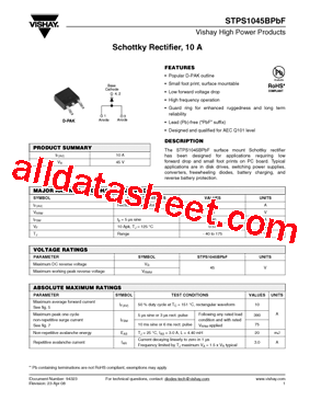 STPS1045BTR型号图片