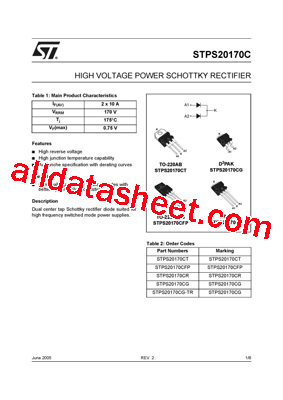 STPS20170CG-TR型号图片