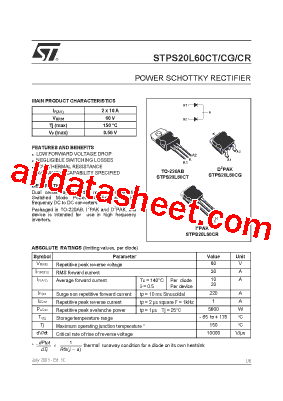 STPS20L60CR型号图片