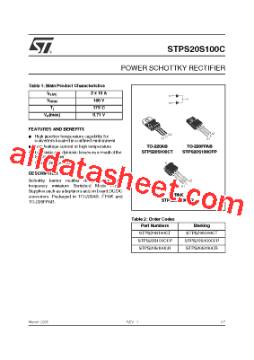 STPS20S100CR型号图片