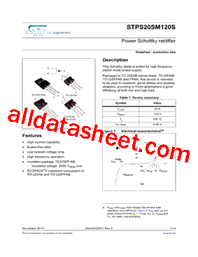 STPS20SM120SFP型号图片