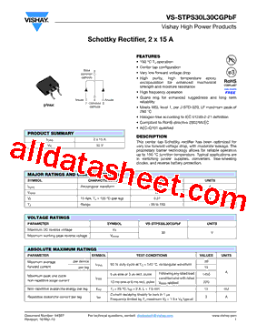 STPS30L30CGTRLPBF型号图片