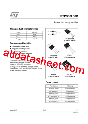 STPS30L60CW型号图片