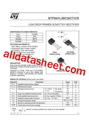 STPS41L30CT型号图片