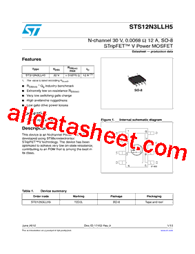 STS12N3LLH5型号图片