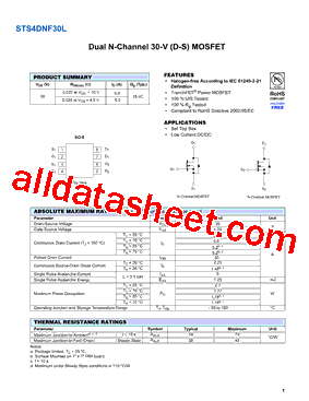 STS4DNF30L型号图片