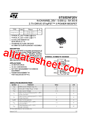 STS5DNF20型号图片