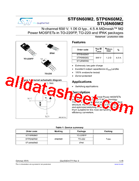 STU6N60M2型号图片