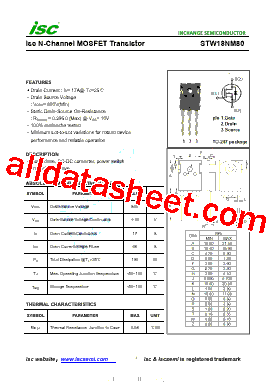 STW18NM80型号图片