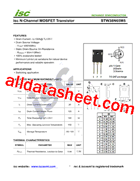 STW38N65M5型号图片
