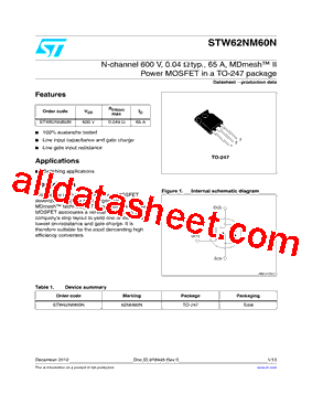 STW62NM60N型号图片