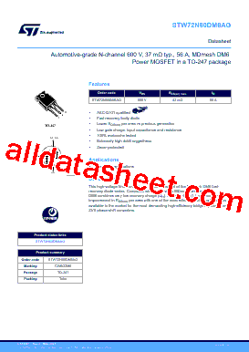STW72N60DM6AG型号图片