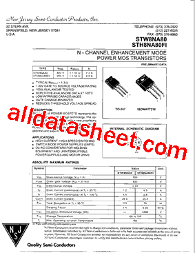 STW8NA80型号图片