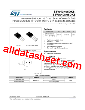 STWA40N95DK5型号图片