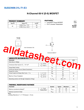 SUD23N06-31L-T1-E3型号图片