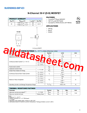 SUD50N02-06P-E3型号图片