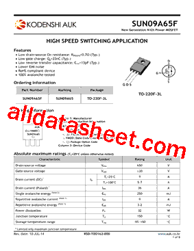 SUN09A65F型号图片