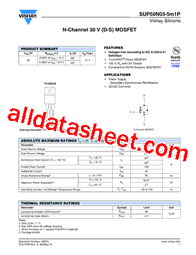 SUP50N03-5M1P-GE3型号图片