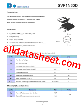 SVF1N60D型号图片