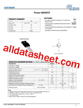 SVF5N60F型号图片