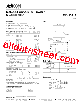 SW-216PIN型号图片