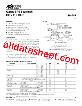 SW-259TR型号图片