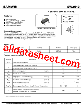 SW2N10型号图片