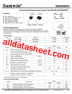 SW50N06V型号图片