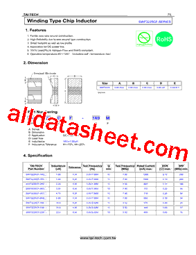 SWF3225CF-150M型号图片