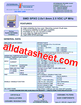 SXO25LP-02016型号图片