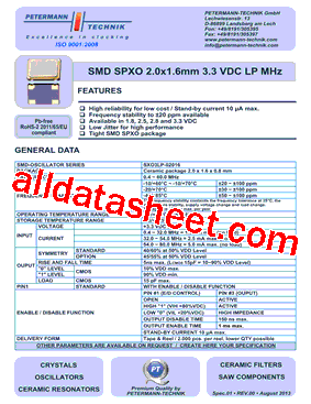 SXO3LP-02016型号图片