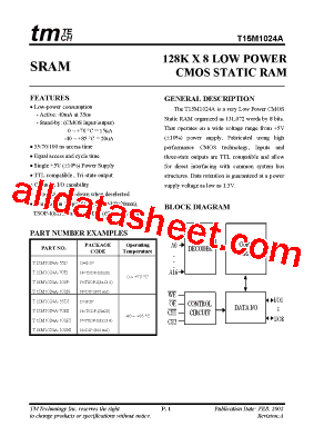 T15M1024A-100PI型号图片