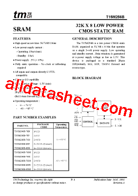 T15M256B-85R型号图片