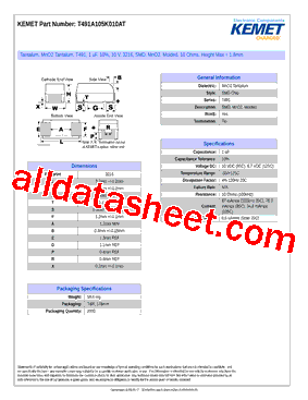 T491A105K010AT型号图片