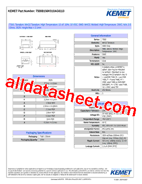 T500B156K010AG6110型号图片