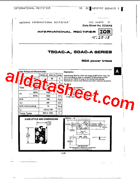 T50AC-A型号图片