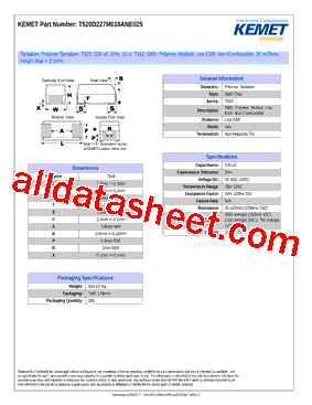 T520D227M010ANE025型号图片