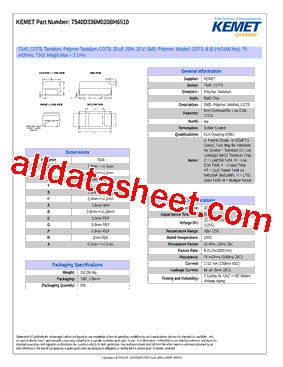 T540D336M020BH6510型号图片