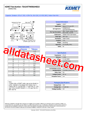 T541X477M006AH6510型号图片