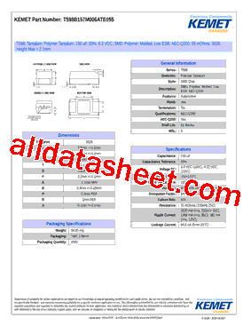 T598B157M006ATE055型号图片