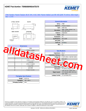 T599B686M004ATE070型号图片