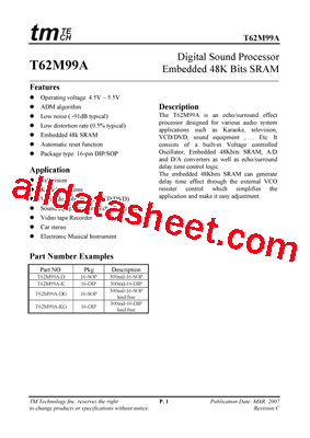 T62M99A-KG型号图片