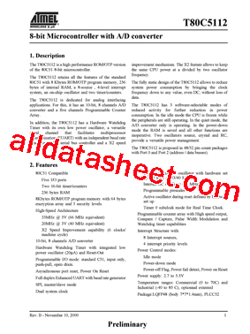 T80C5112-RKSIL型号图片