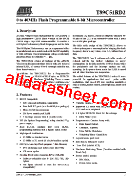 T89C51RD2-3CWC-L型号图片