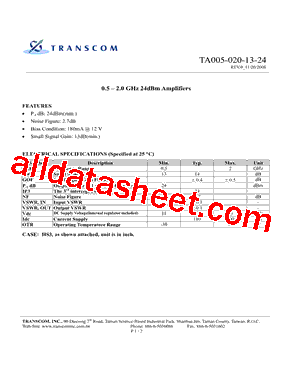 TA005-020-13-24型号图片