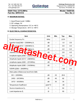 TA0819A型号图片