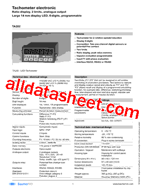 TA202.211AXA1型号图片